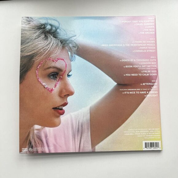 TAYLOR SWIFT LOVER ALBUM LIMITED EDITION TWO RECORDS PINK AND BLUE - Picture 6 of 6